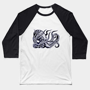 The Blue Octopus Baseball T-Shirt